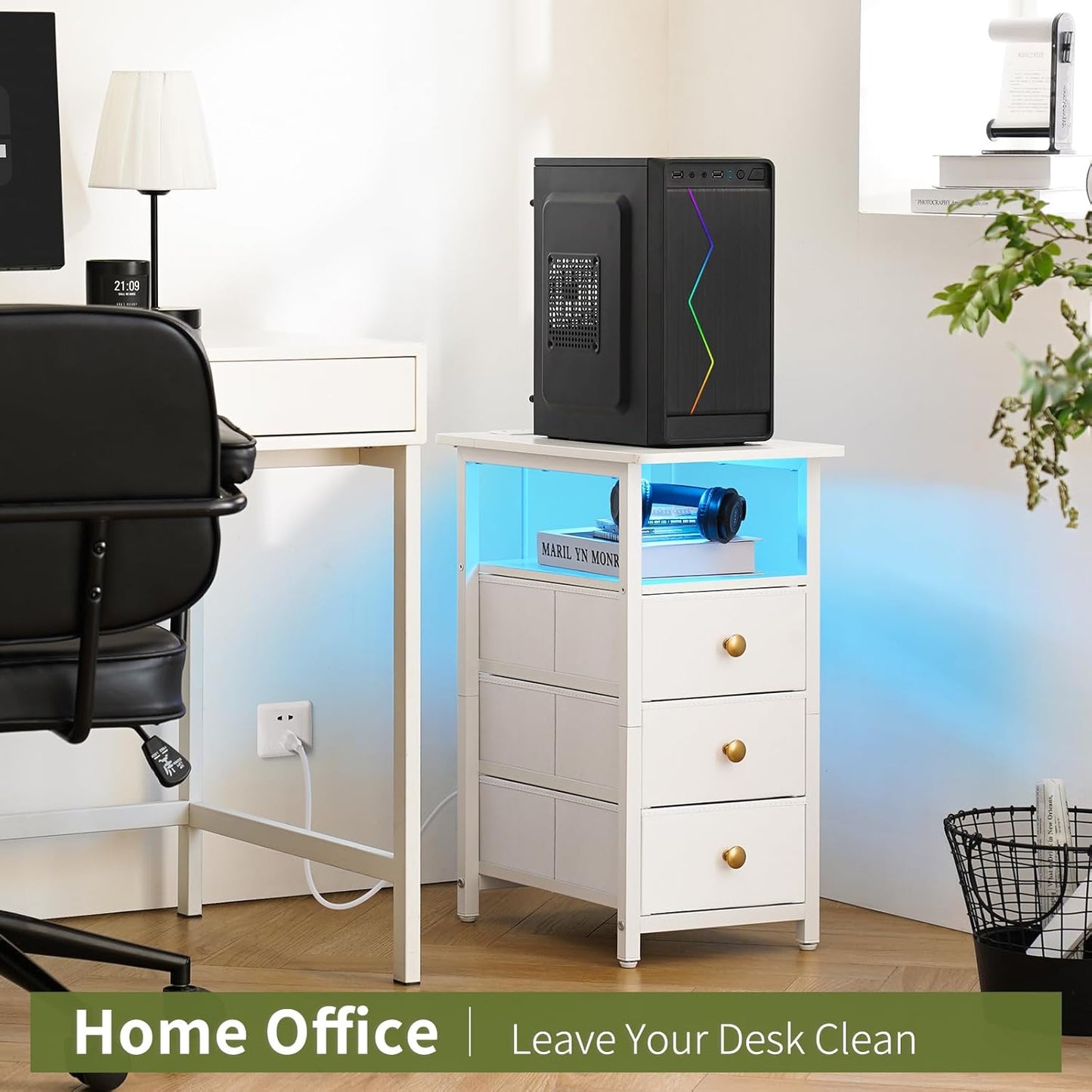 End Table with Charging Station,