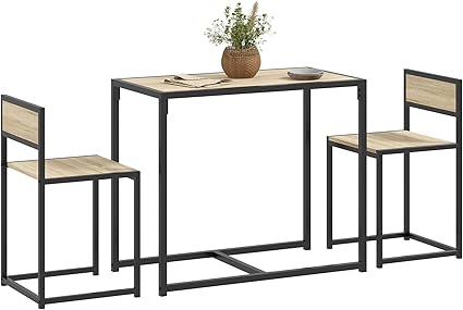 3-Piece Industrial Dining Table Set