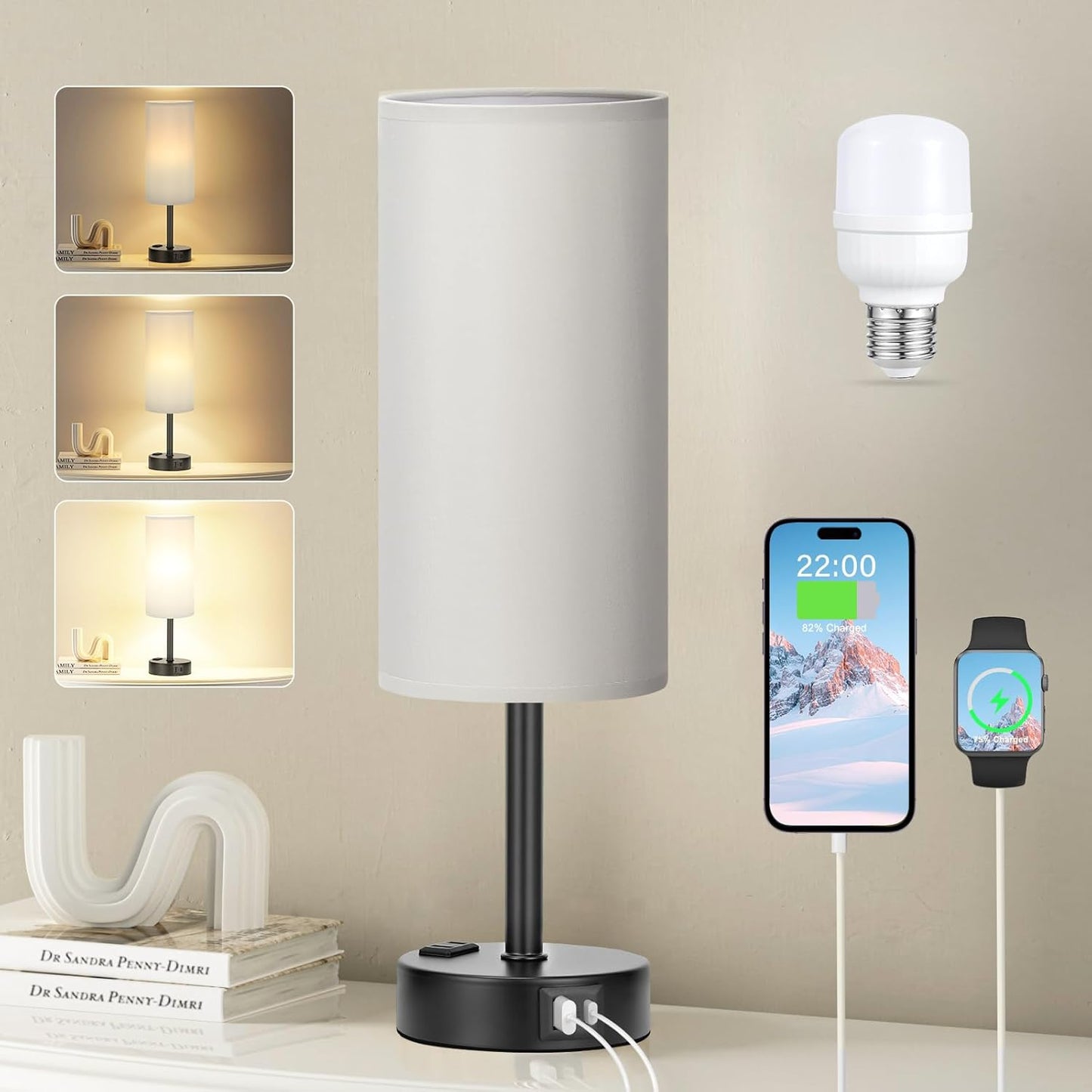 Touch Control Bedside Lamp