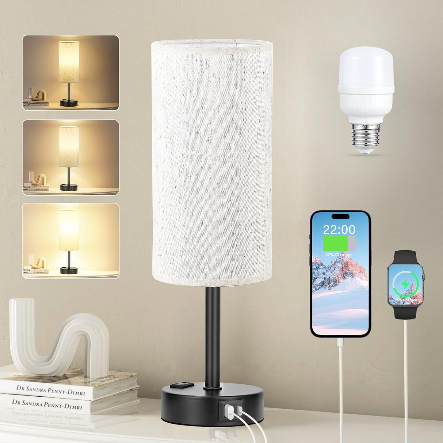 Touch Control Bedside Lamp