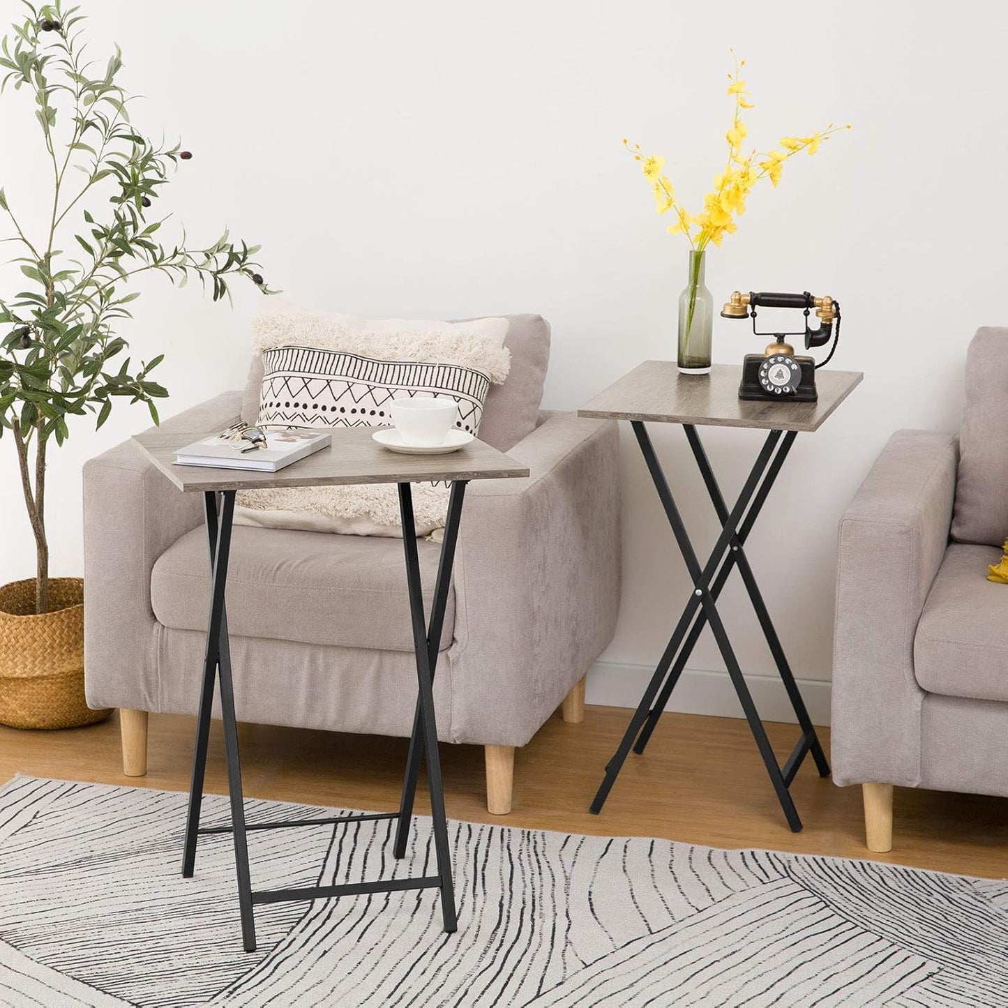 Folding Set of 2 Side Table