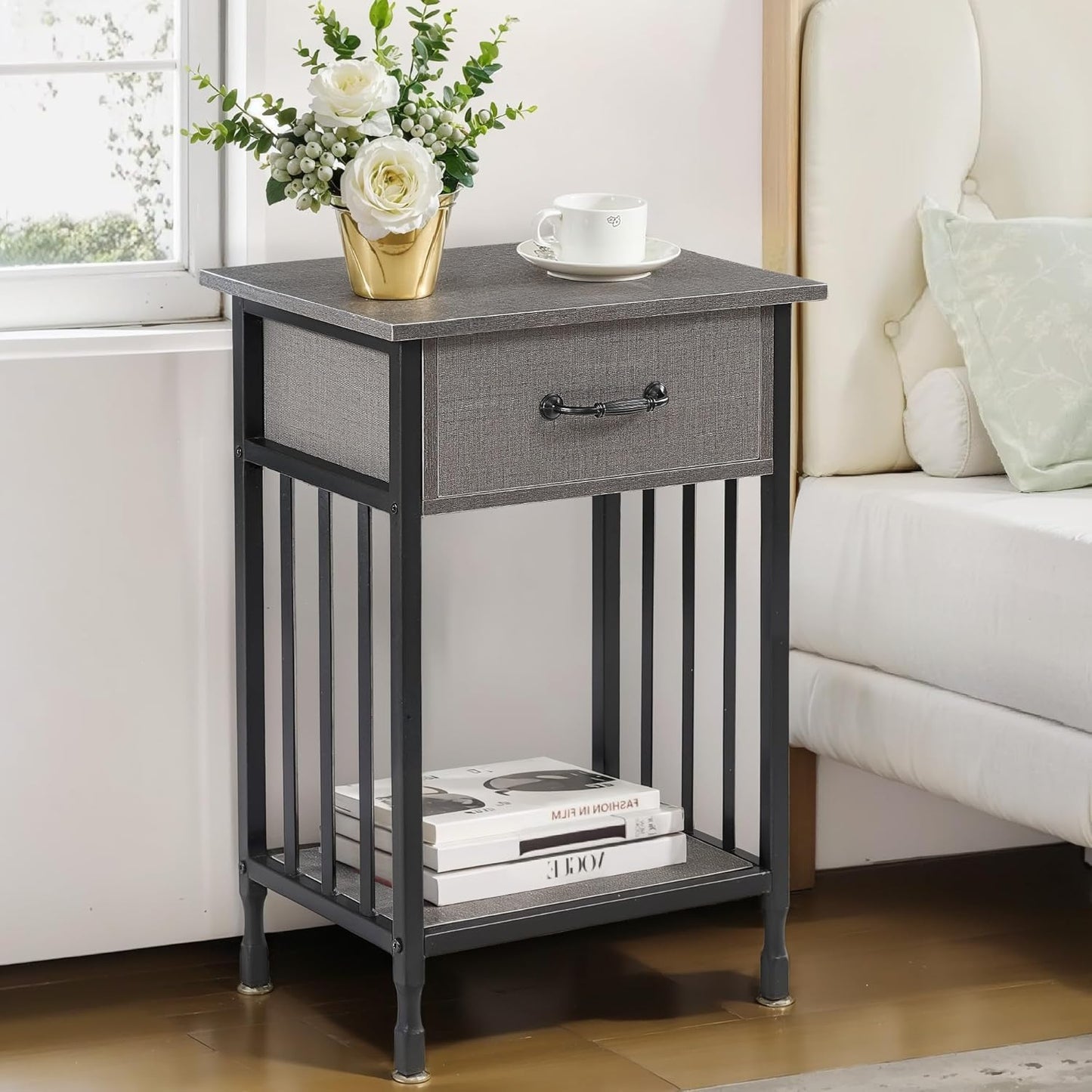 Nightstands, Industrial Side Table