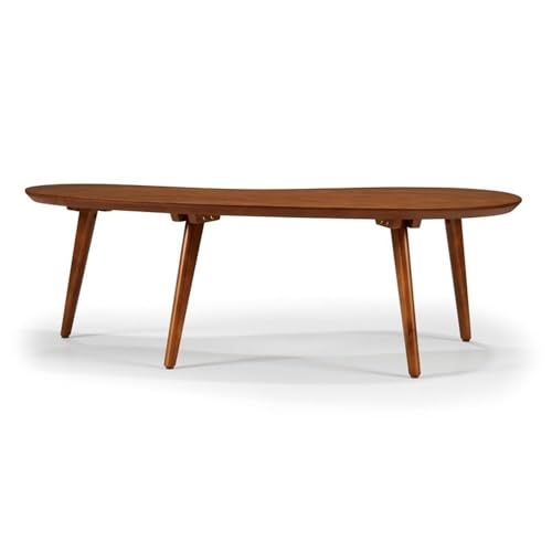 Brown Abstract Shaped Coffee Table