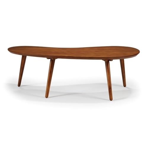 Brown Abstract Shaped Coffee Table