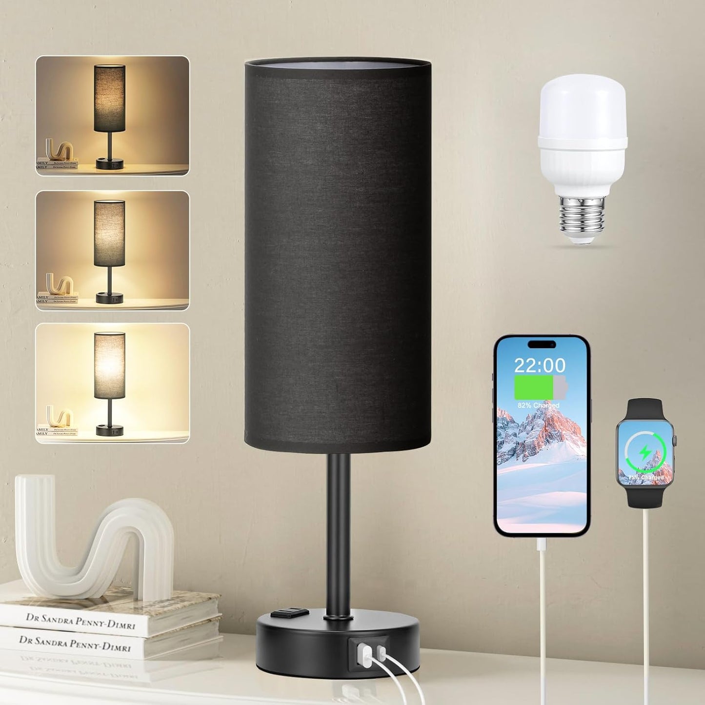 Touch Control Bedside Lamp