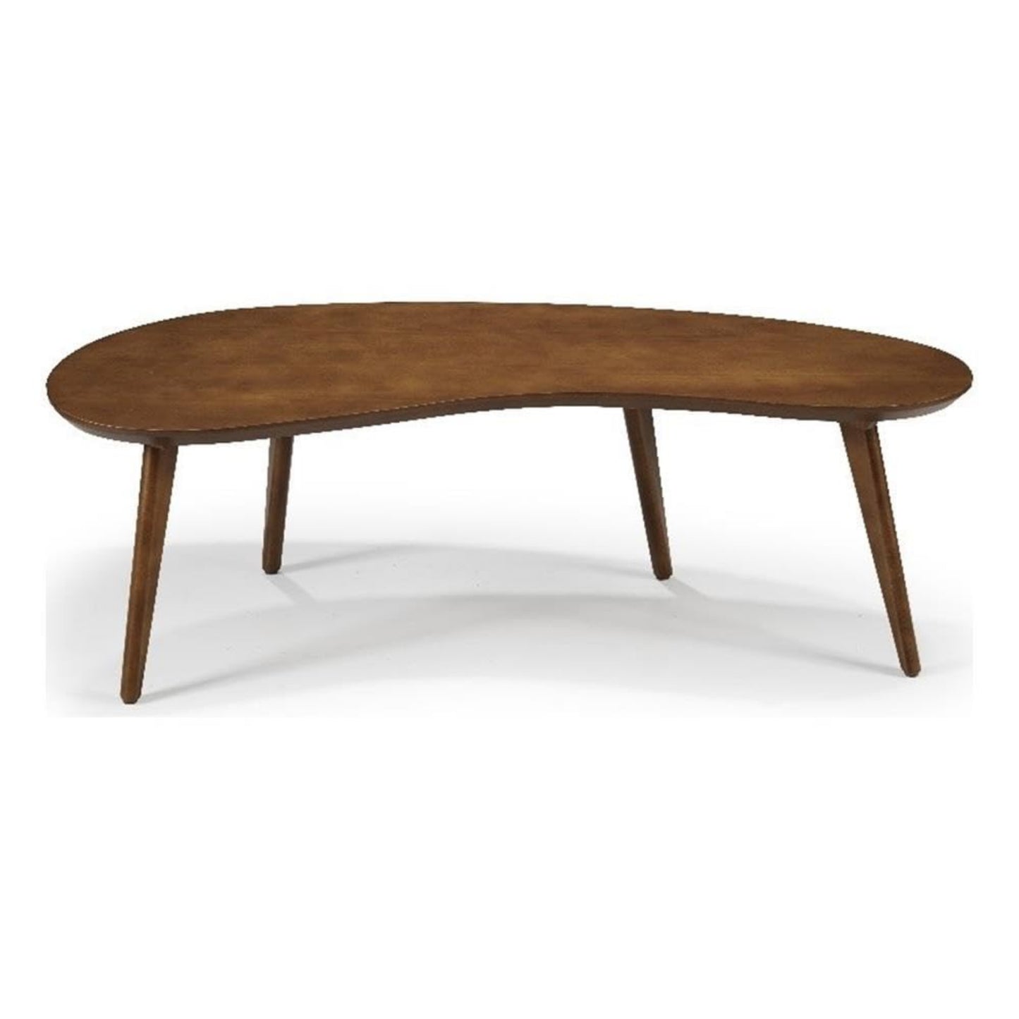 Brown Abstract Shaped Coffee Table