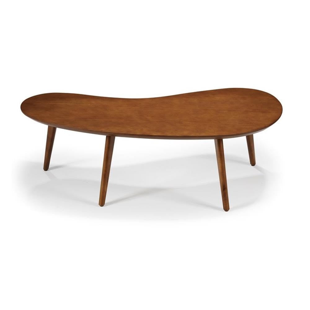 Brown Abstract Shaped Coffee Table