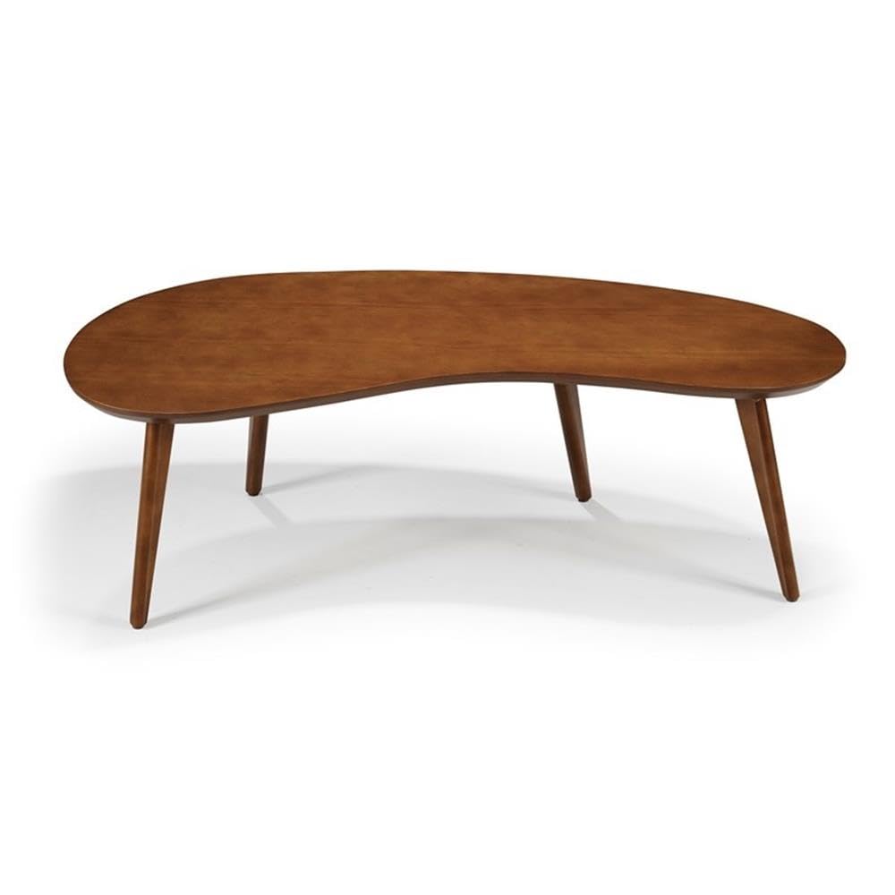 Brown Abstract Shaped Coffee Table
