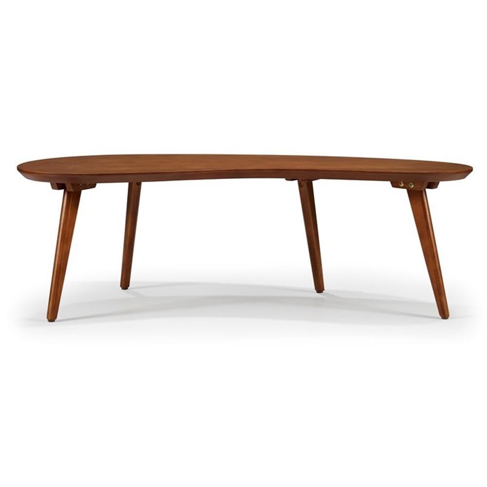 Brown Abstract Shaped Coffee Table