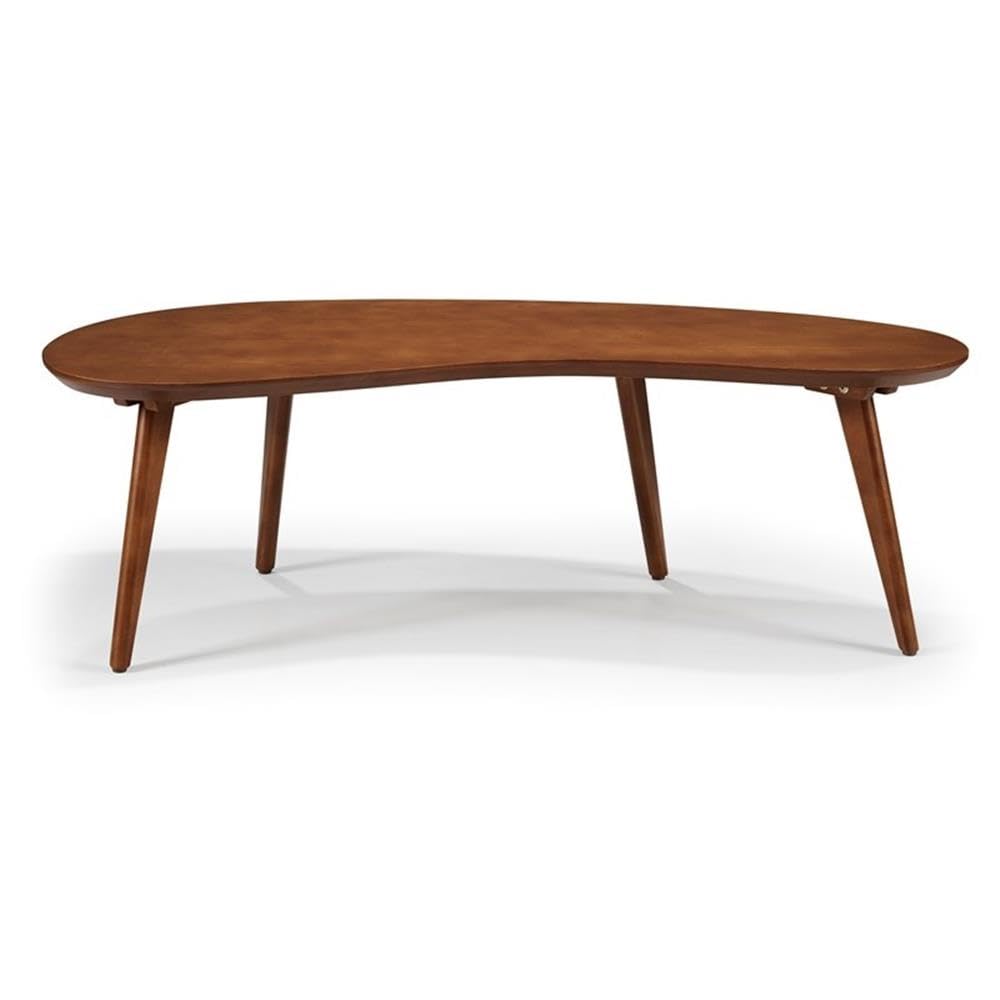 Brown Abstract Shaped Coffee Table