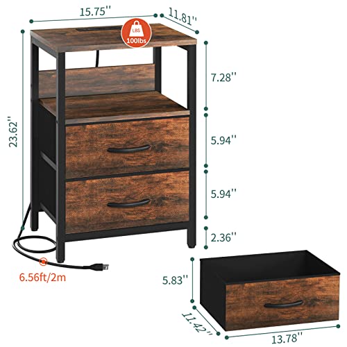 Nightstand with Charging Station