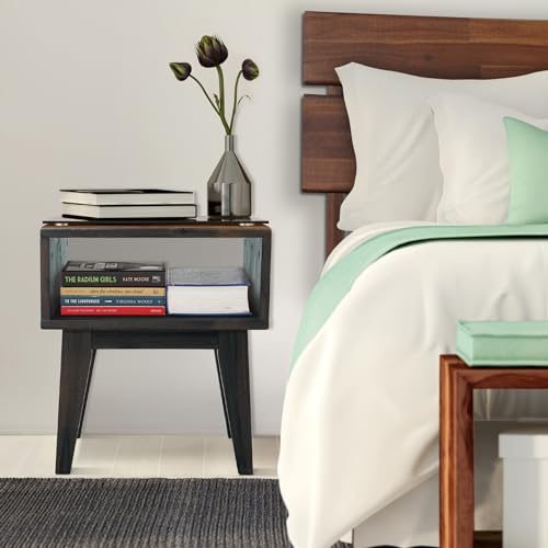 Nightstand with Open Storage Shelf
