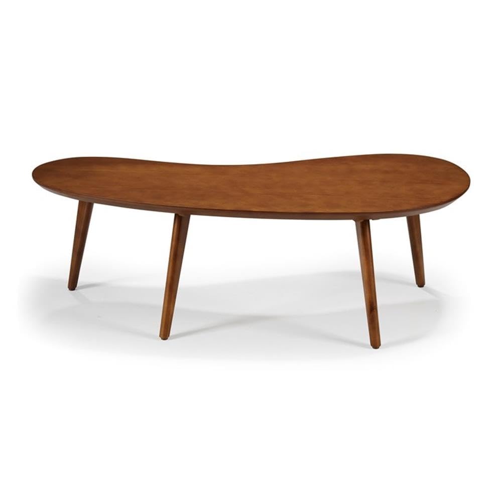 Brown Abstract Shaped Coffee Table