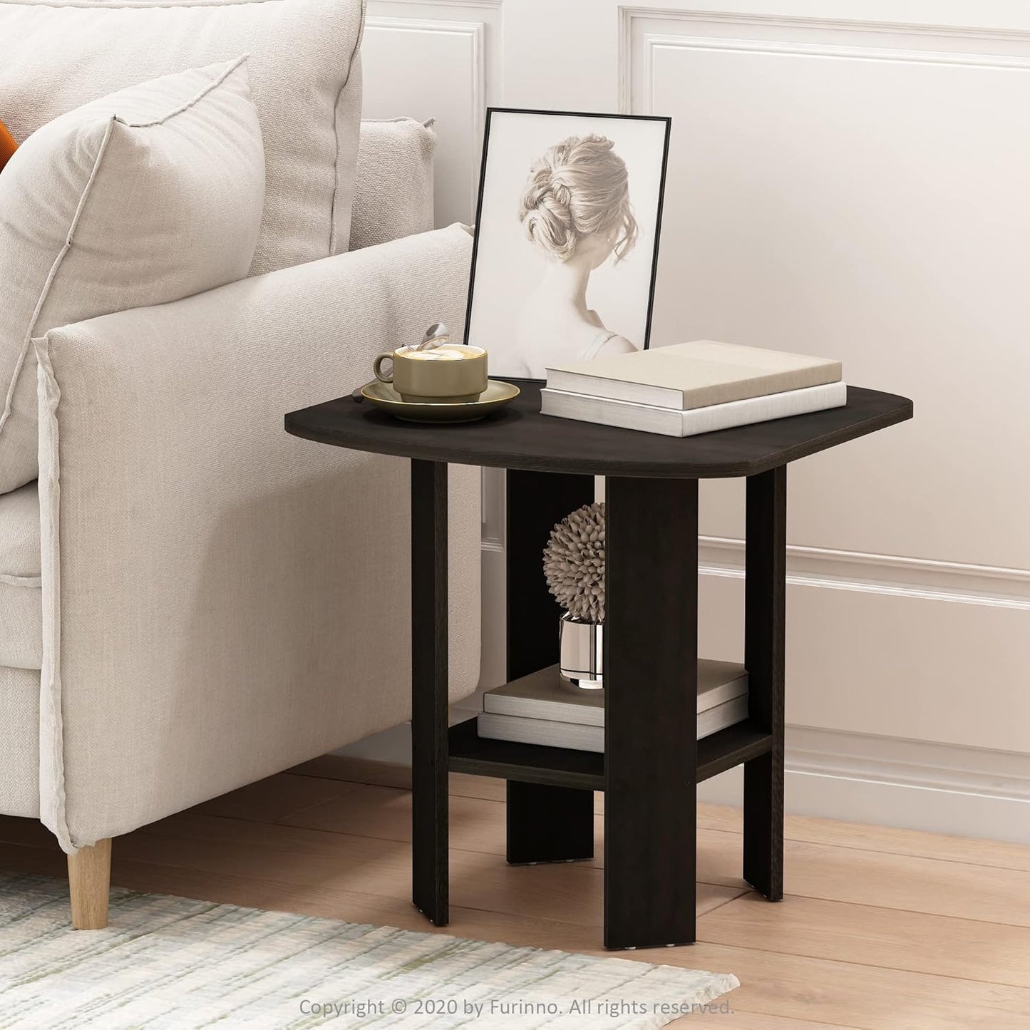 Simple Design End Table, 2-Pack