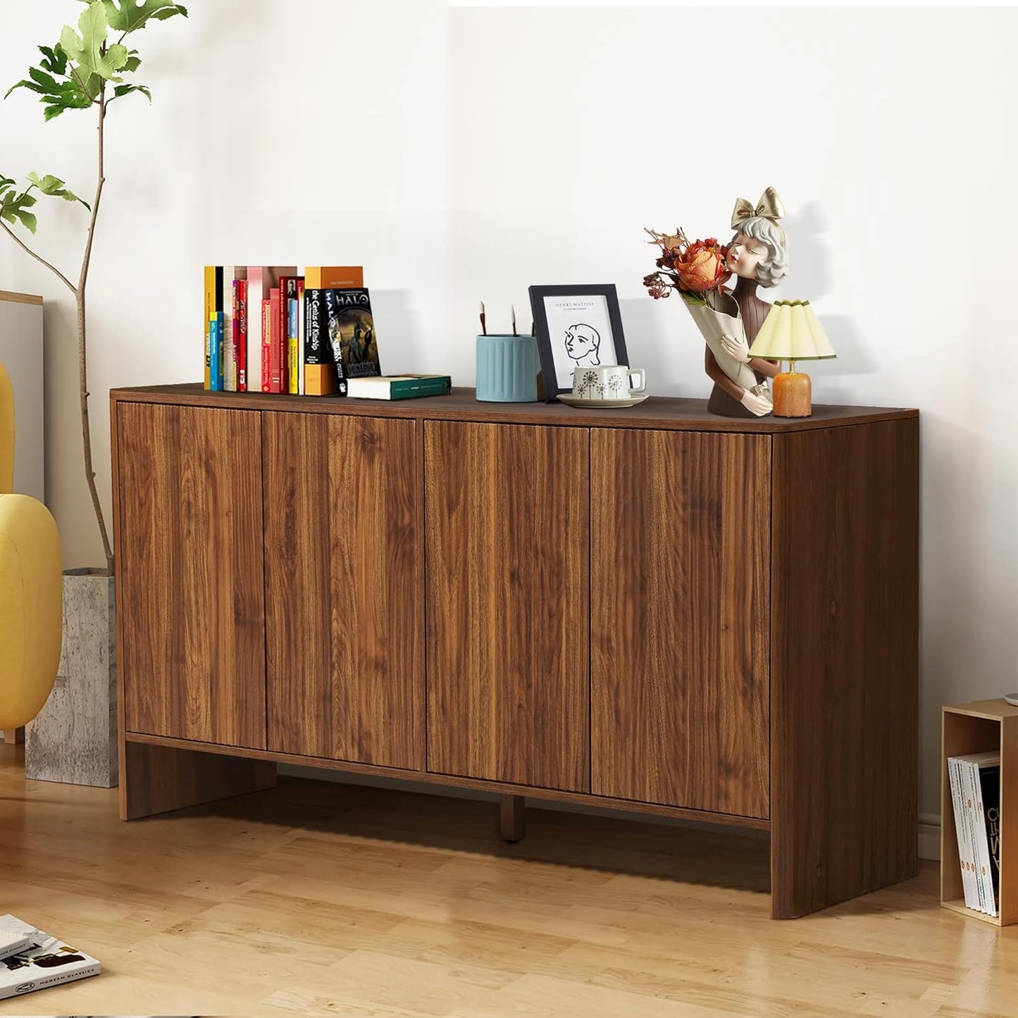 Black Sideboard Buffet Cabinet with Storage