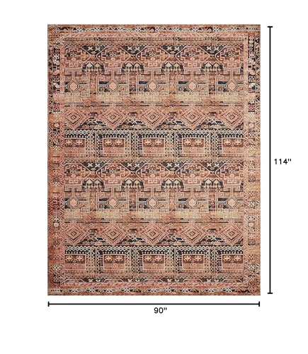 Mocha/Blush Area Rug - 7'6" x 9'6" (Rectangular)