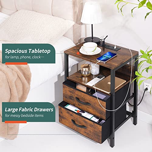 Nightstand with Charging Station