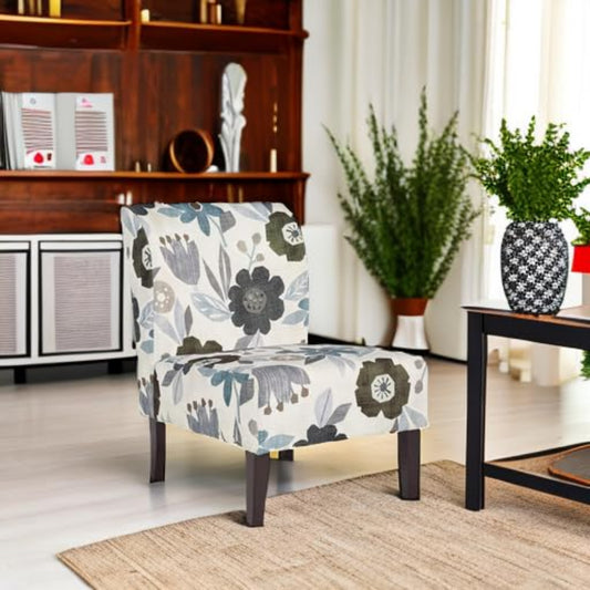 Floral Armless Accent Chair, Bedroom Chair