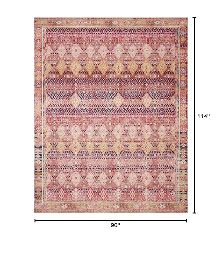 Magenta/Multi Area Rug - 7'6" x 9'6" (Rectangular)