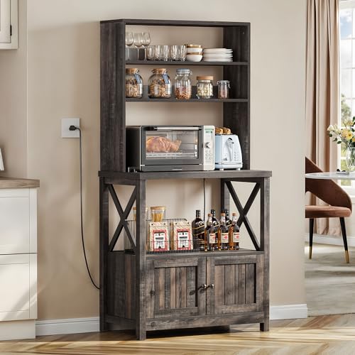 Brown Microwave Kitchen Rack