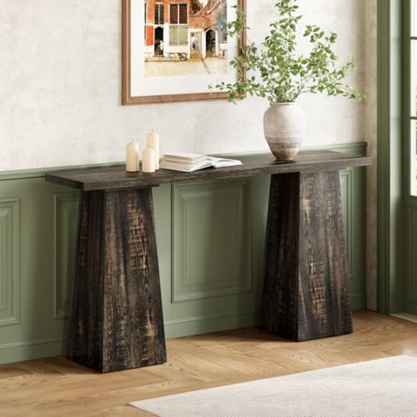 63-Inch Wood Console Table