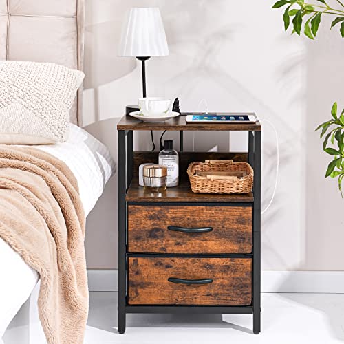 Nightstand with Charging Station