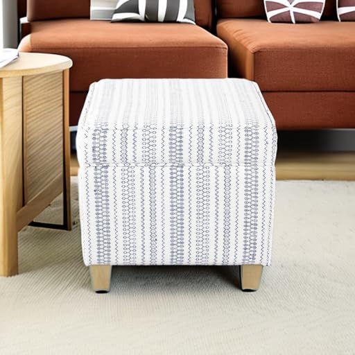 Classic Square Storage Ottoman with Lift Off Lid