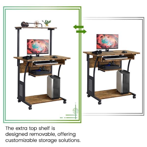 Rustic Brown Computer Desk