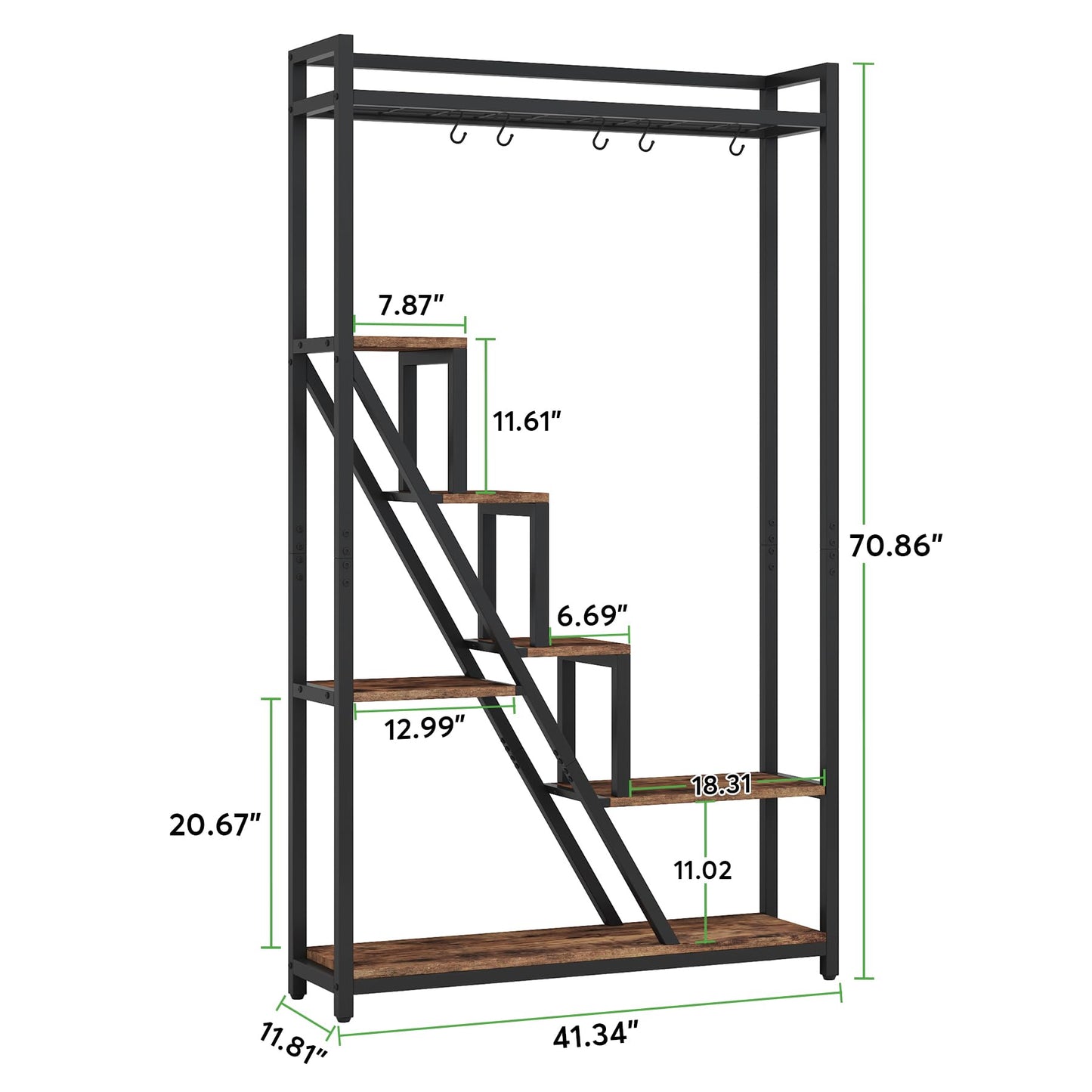 7-Tier Large Plant Rack for Indoor, Garden, Balcony, Living Room