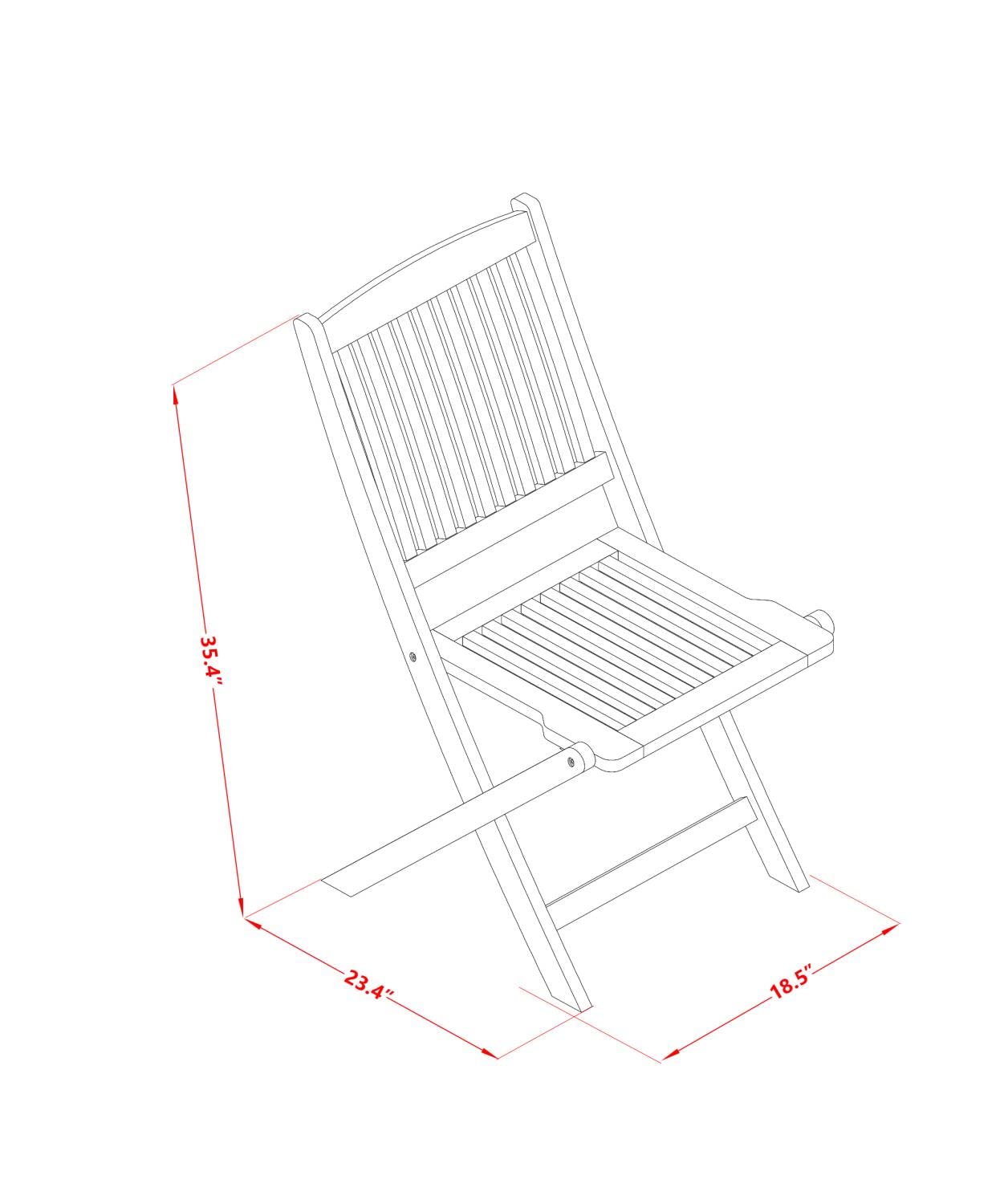 Foldable Patio Dining Chairs - Set of 2