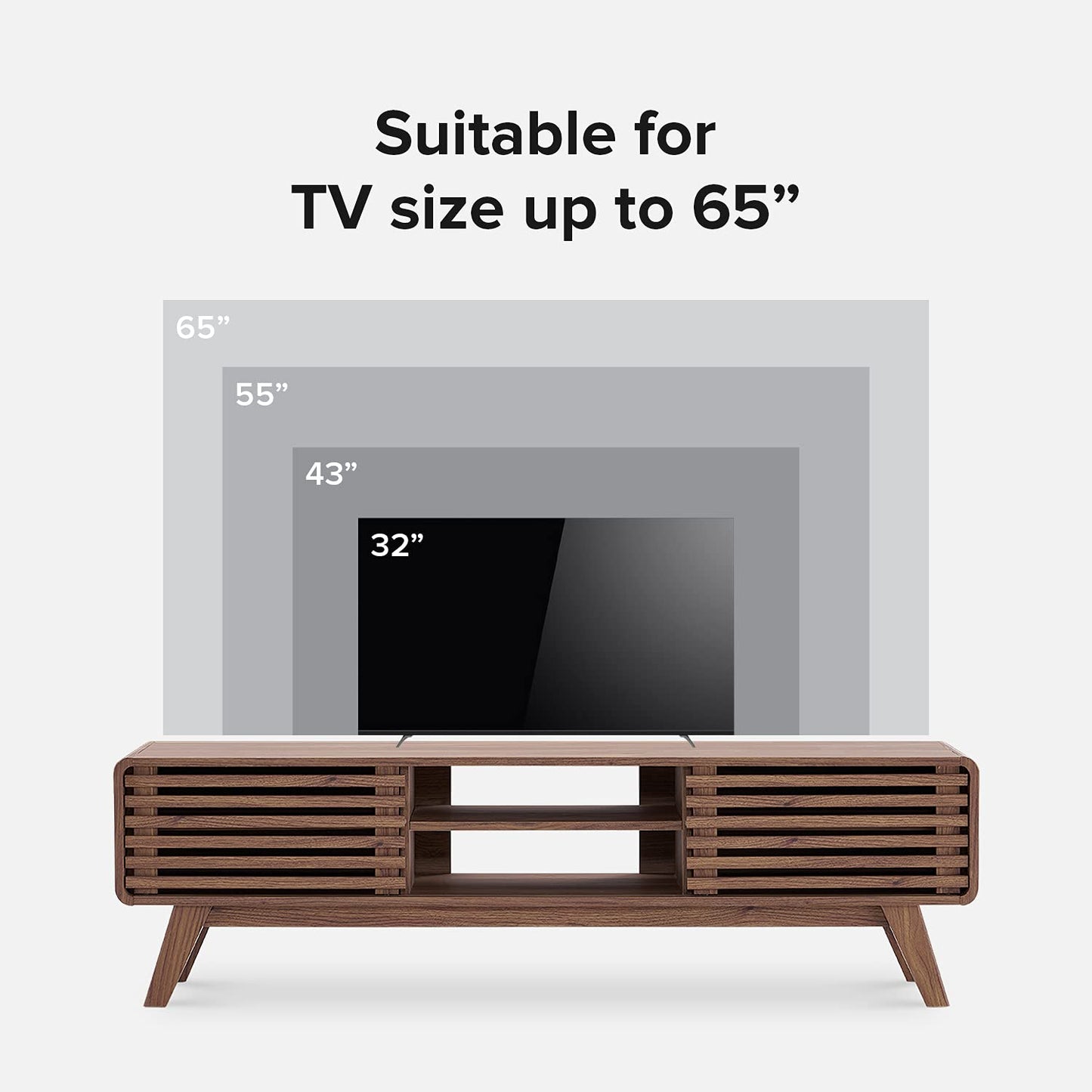 Walnut - 55/60/65 inch TV Stand