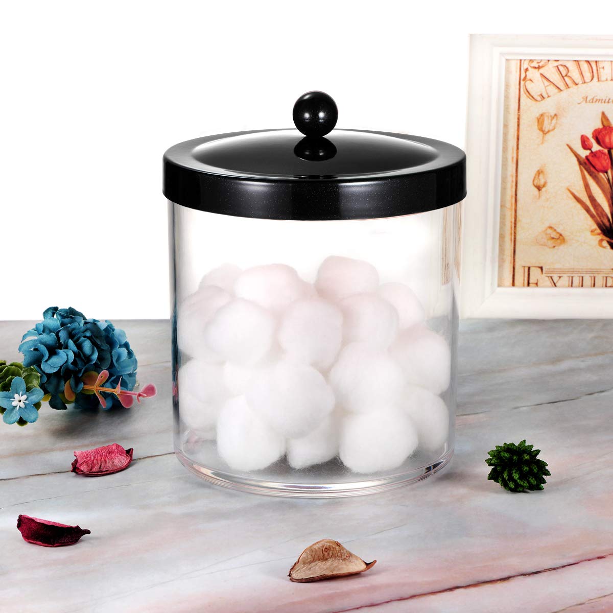 SheeChung Premium Apothecary Jar - 50 Oz. Large Clear Plastic Container Caniste
