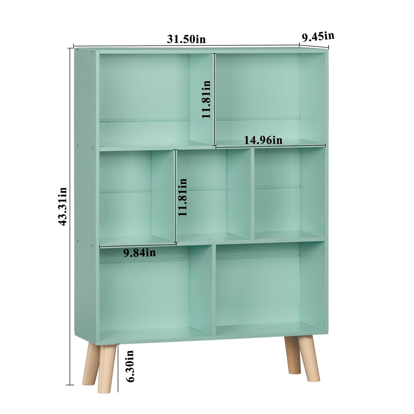 Mint Green Bookshelf