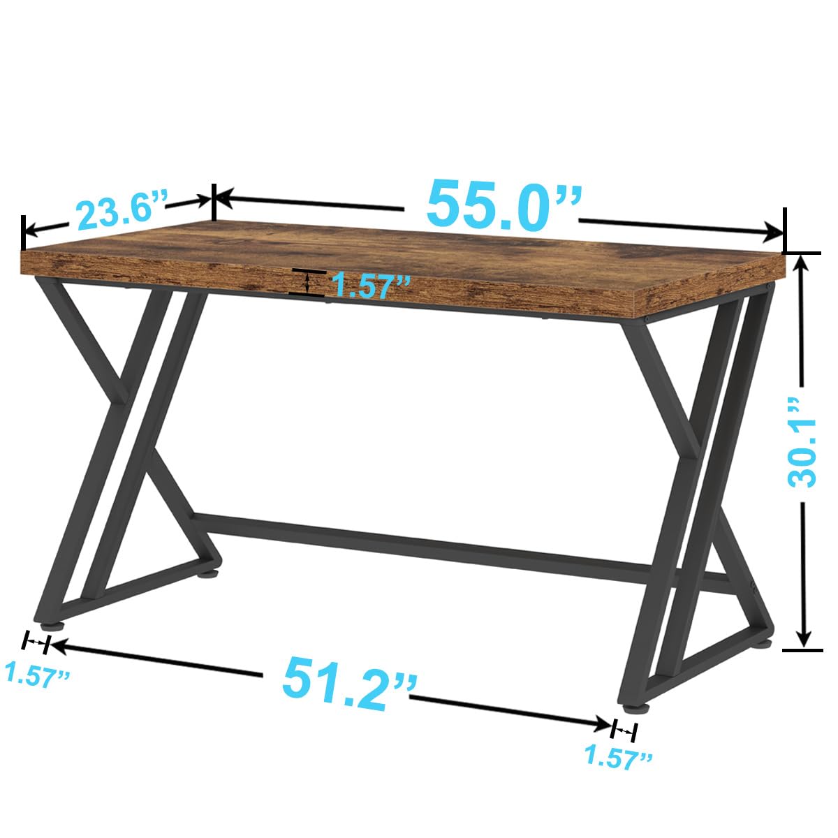 Rustic Brown Computer Desk