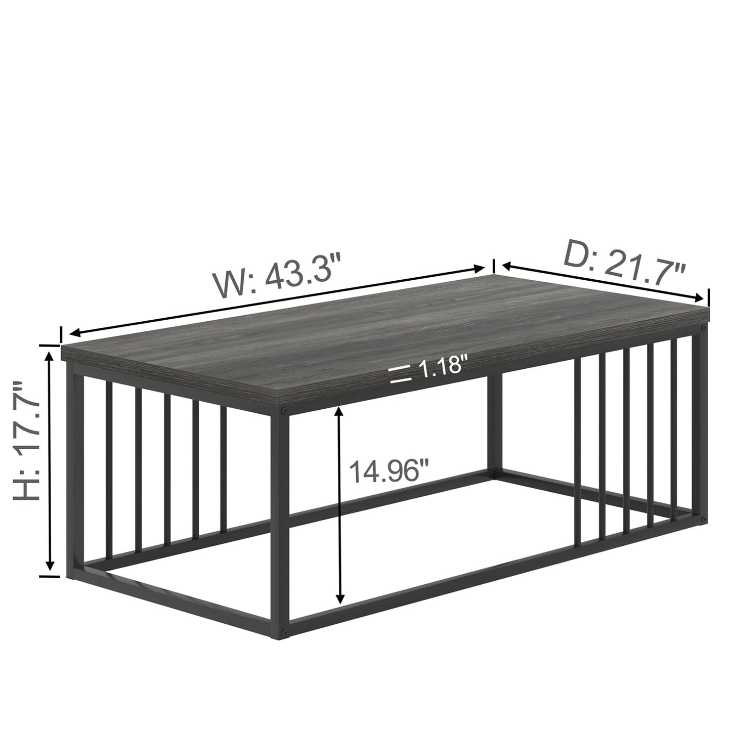 Dark Gray Coffee Table