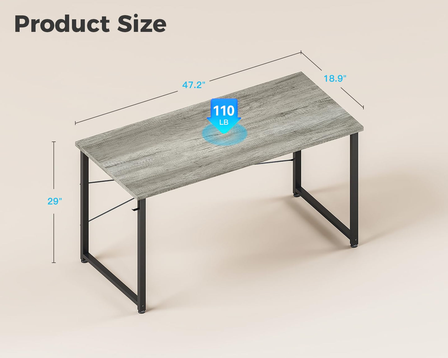 Grey Computer Desk