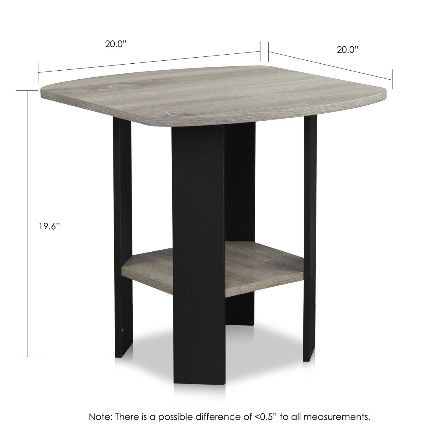 Simple Design End Table, 2-Pack