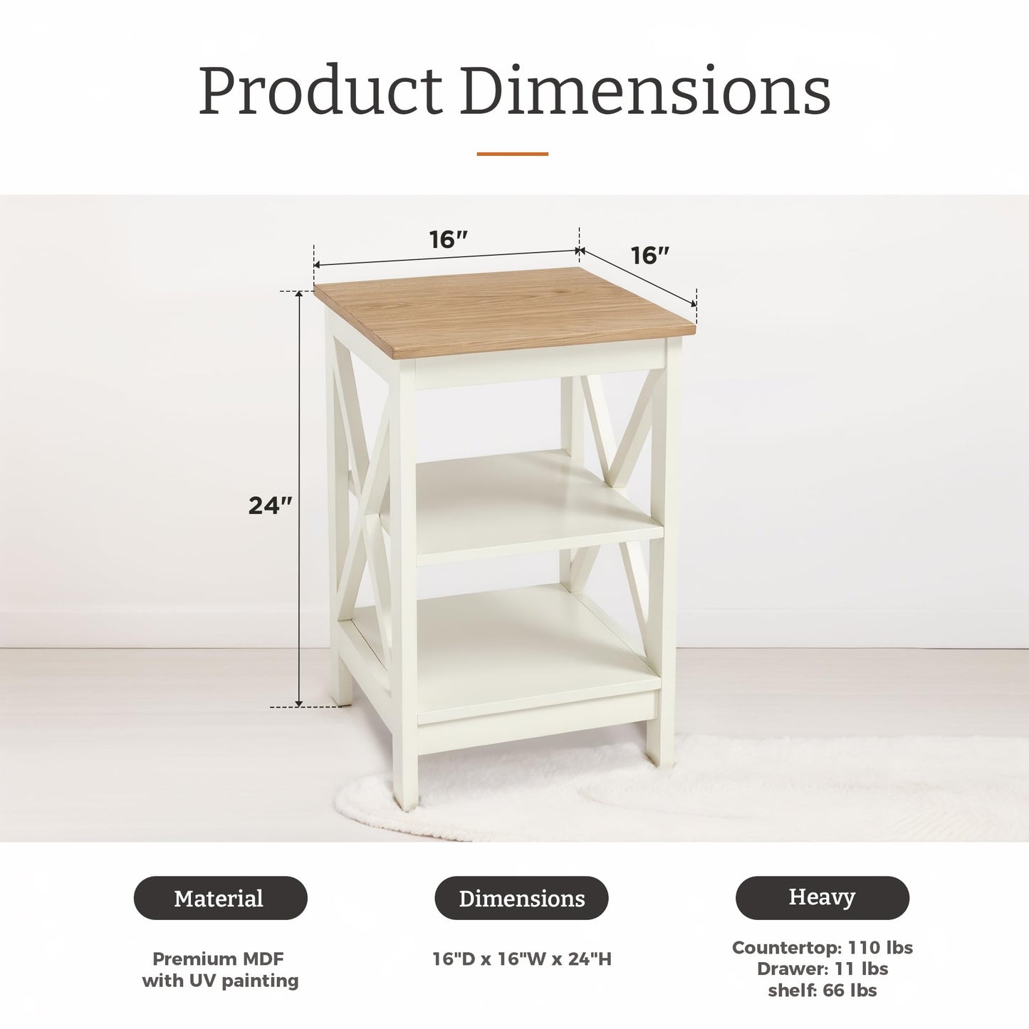 "Side table set for living/bedroom"
