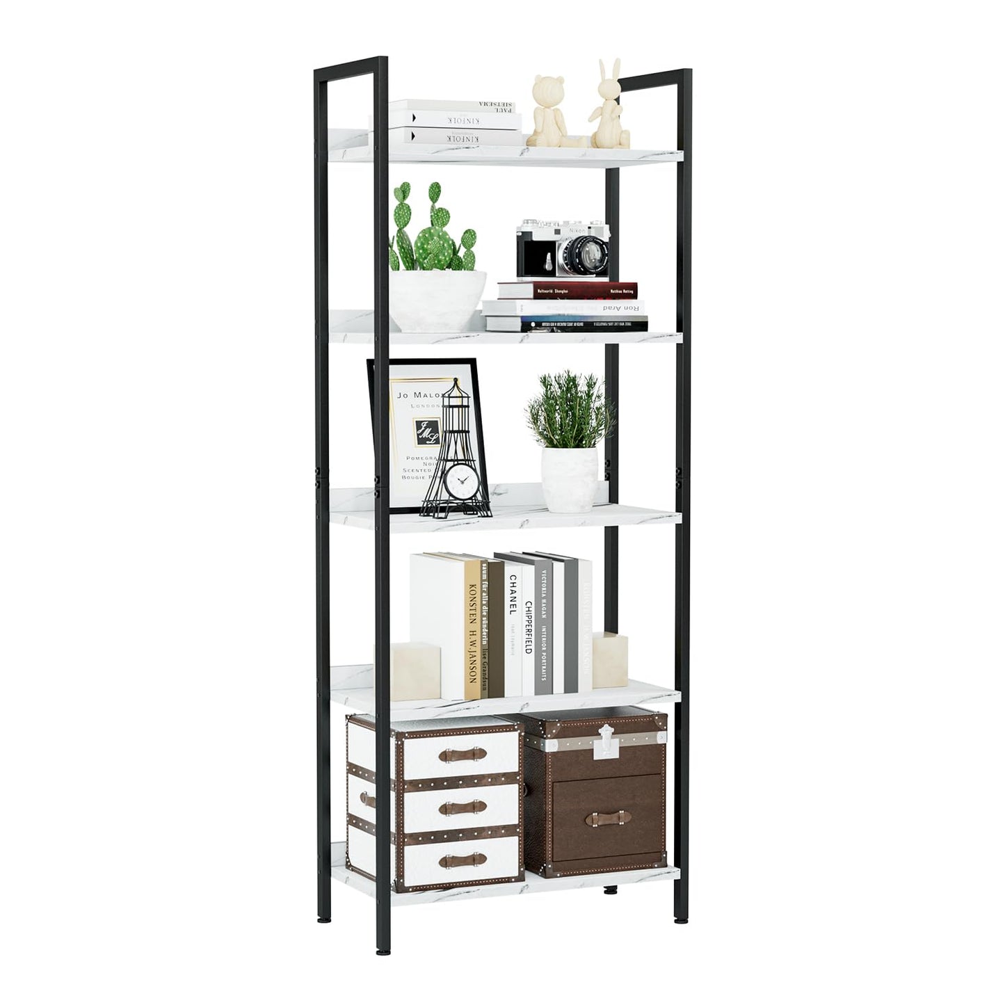 White Marble Bookshelf