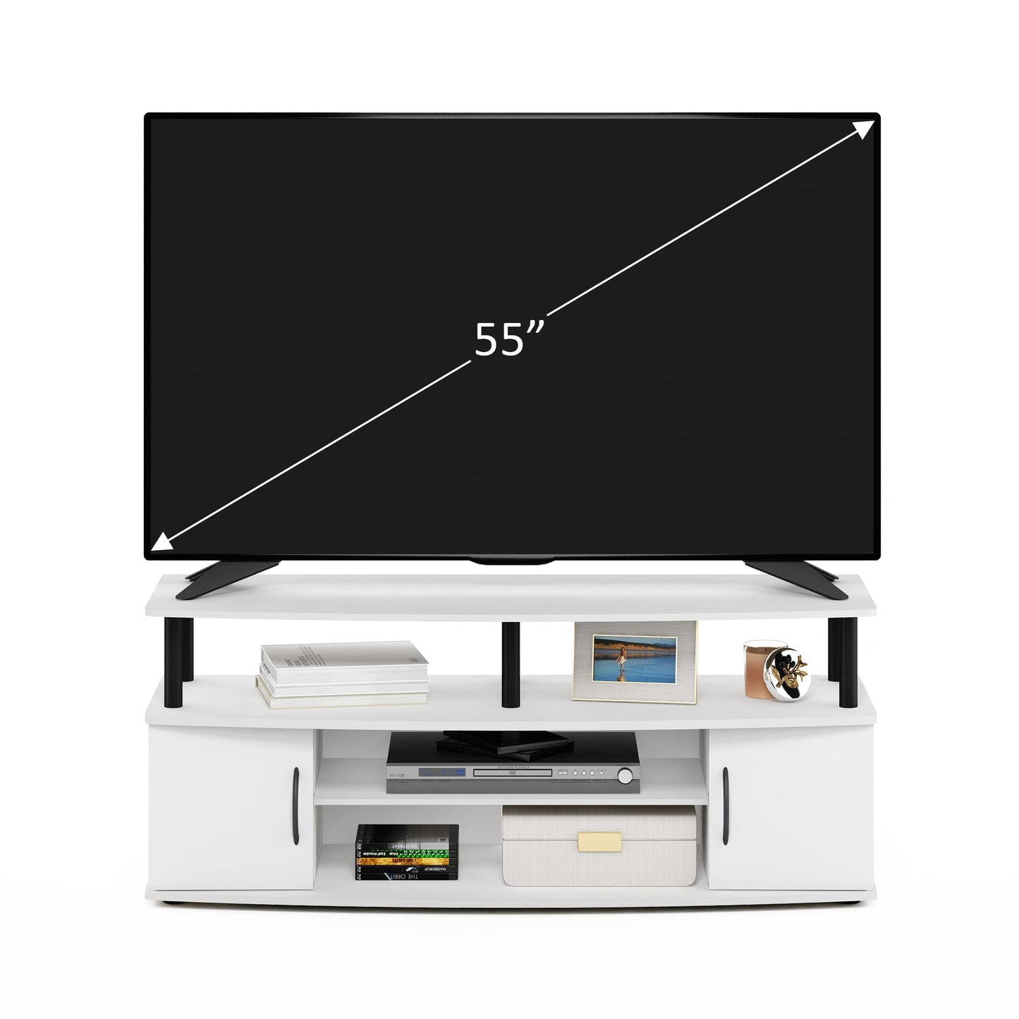 White/Black - 55 inch TV Desk