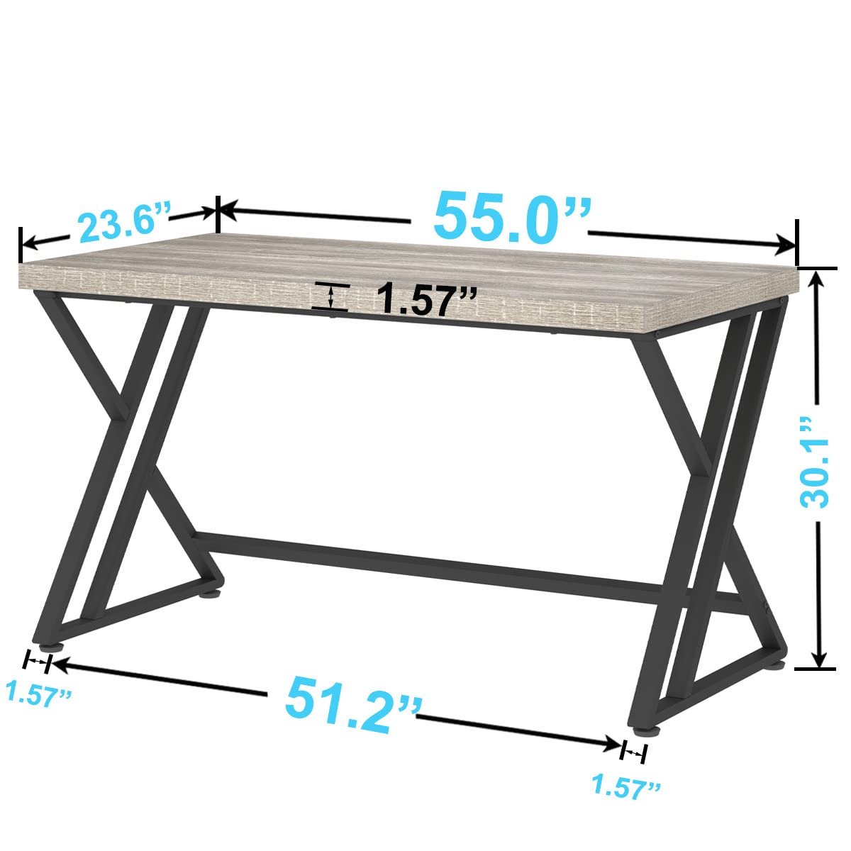 Light Grey Computer Office Desk