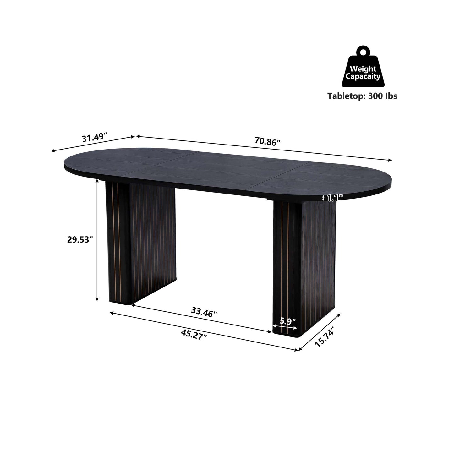 Black Kitchen Dining Table
