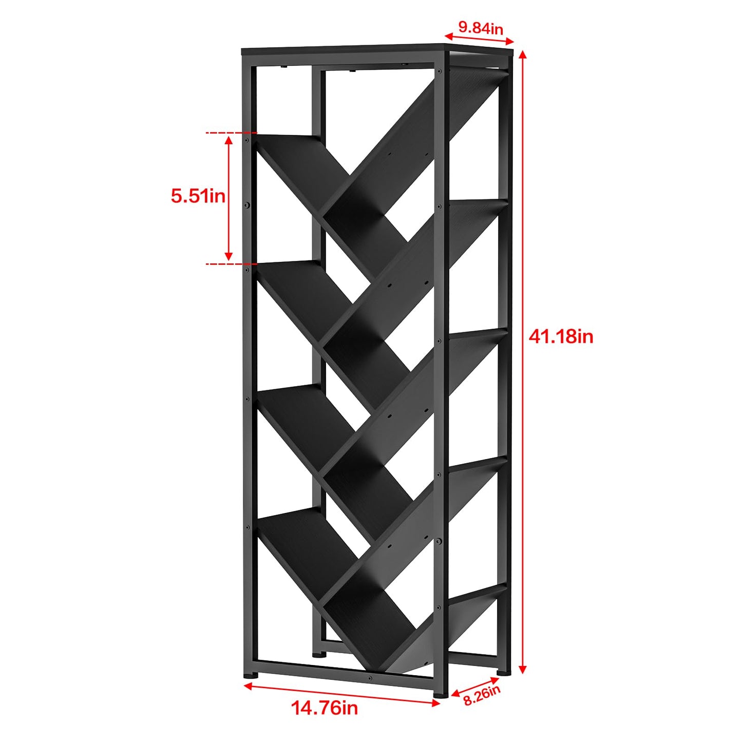 9 Tier Tree Bookshelf