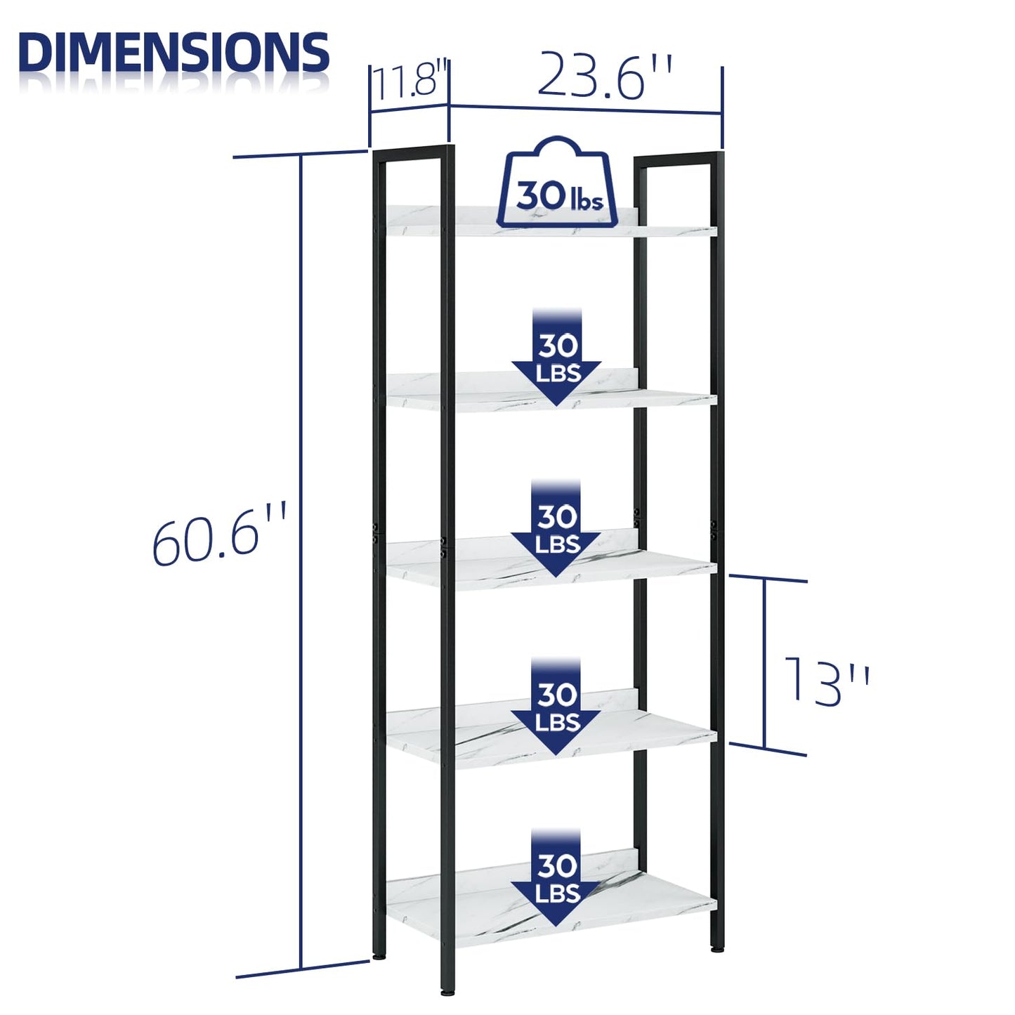 White Marble Bookshelf