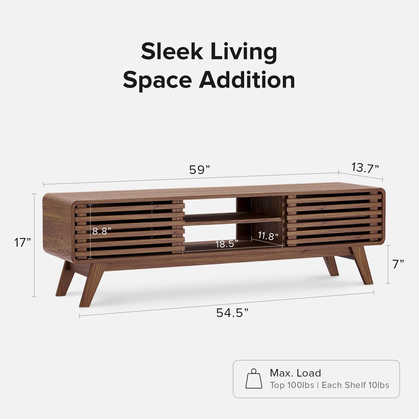 Walnut - 55/60/65 inch TV Stand