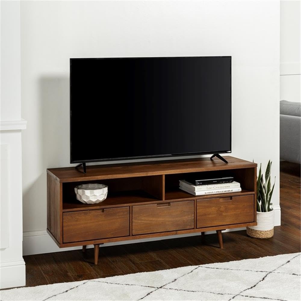Walnut Mid Century Modern Wood TV Stand