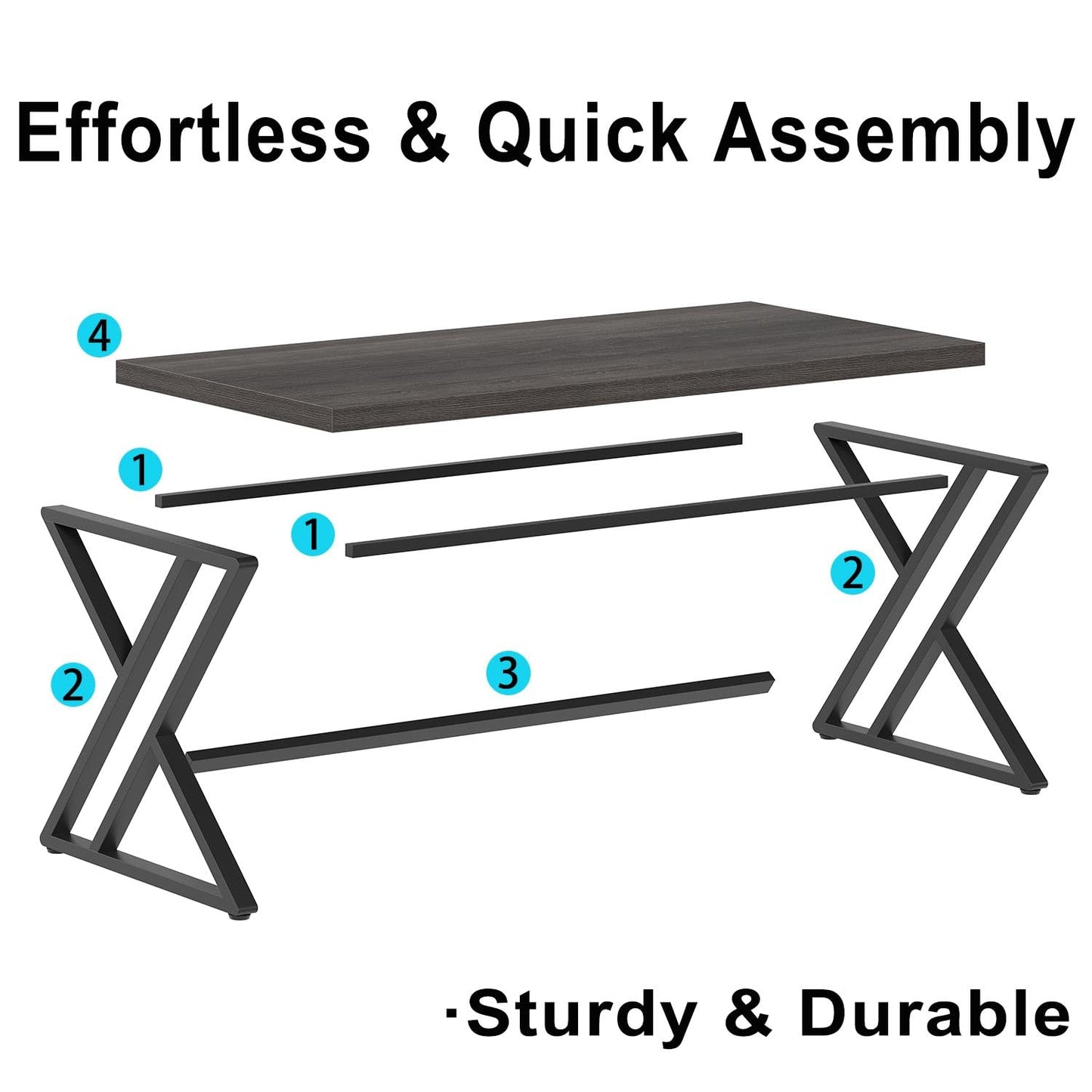 Dark Gray Computer Desk