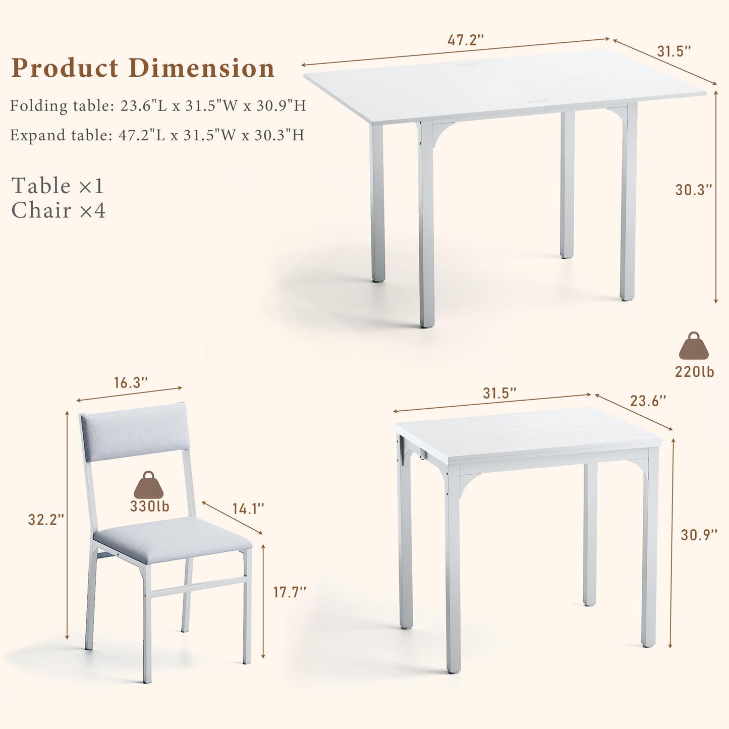 White Dining Table Set