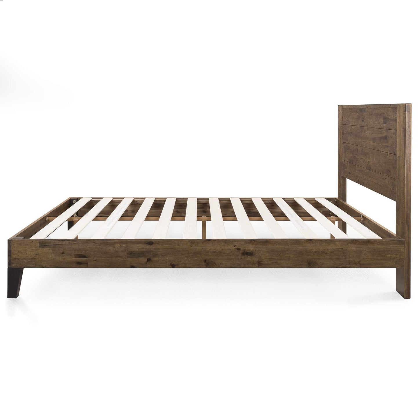 Wood Platform Bed Frame with Headboard