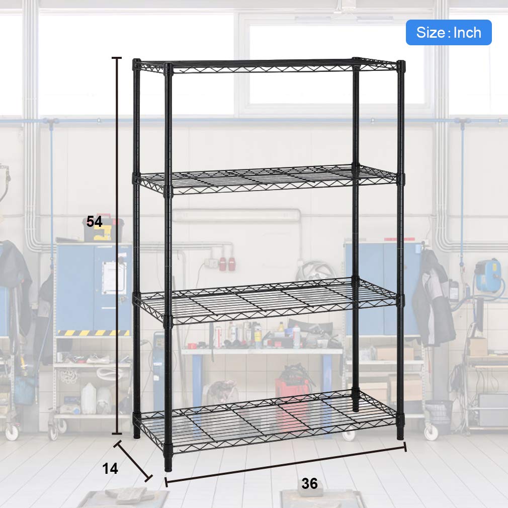 Black Shelving Unit And Book Rack